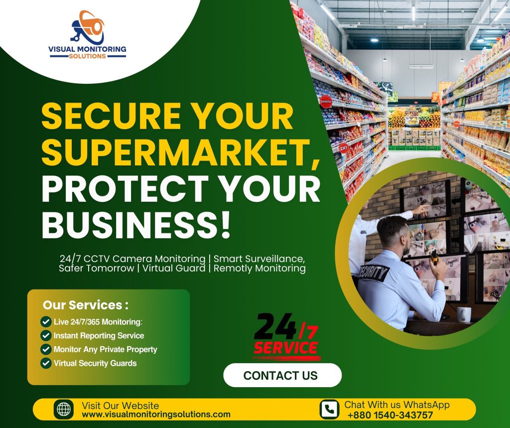 CCTV camera monitoring services with Super market